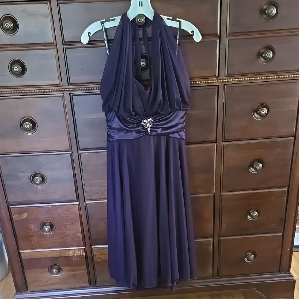 David's Bridal Special Occassion Dress Deep Purple Size XL